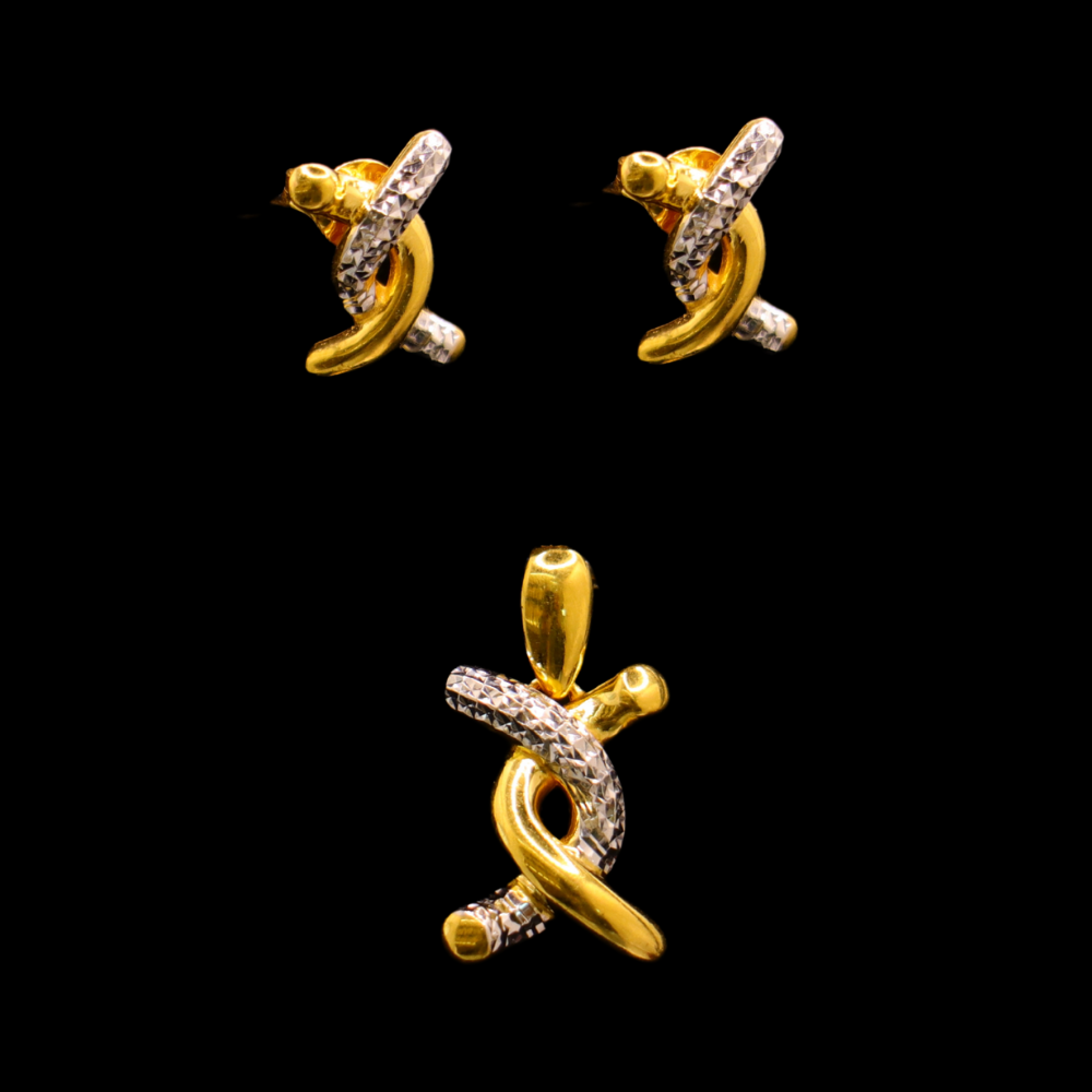 22K Gold Pendant Set